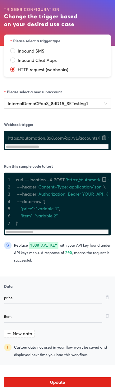 HTTP Trigger Properties