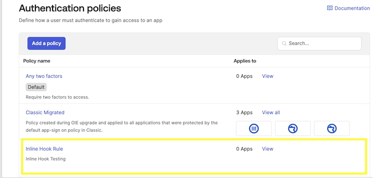 Okta Policy List Okta Policy List