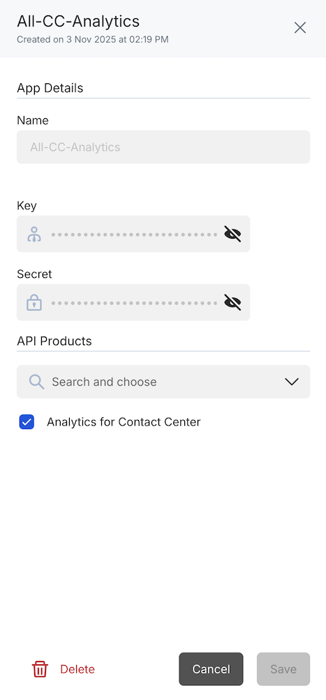 API Key Details