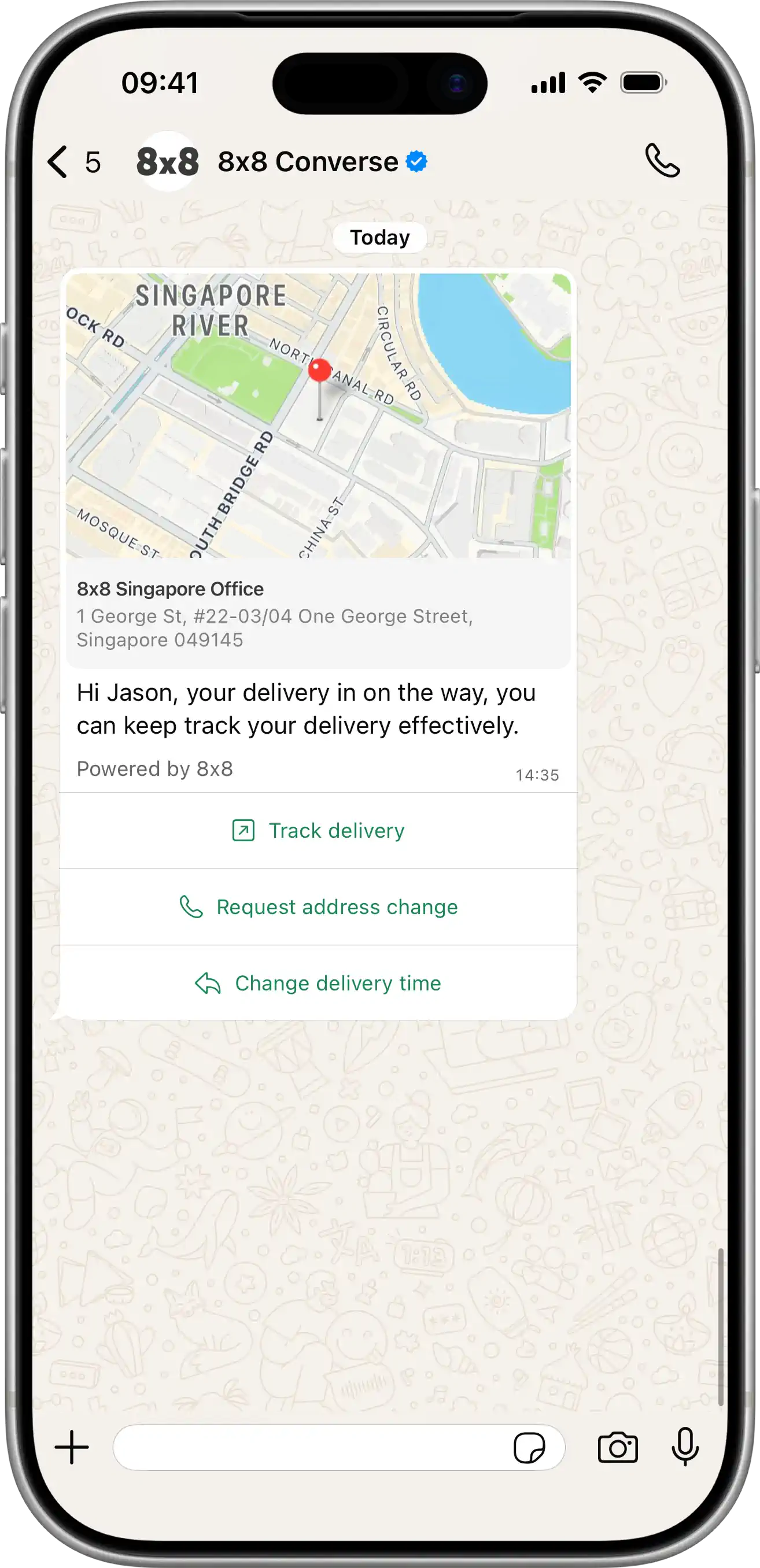 WhatsApp Location Header Template Example