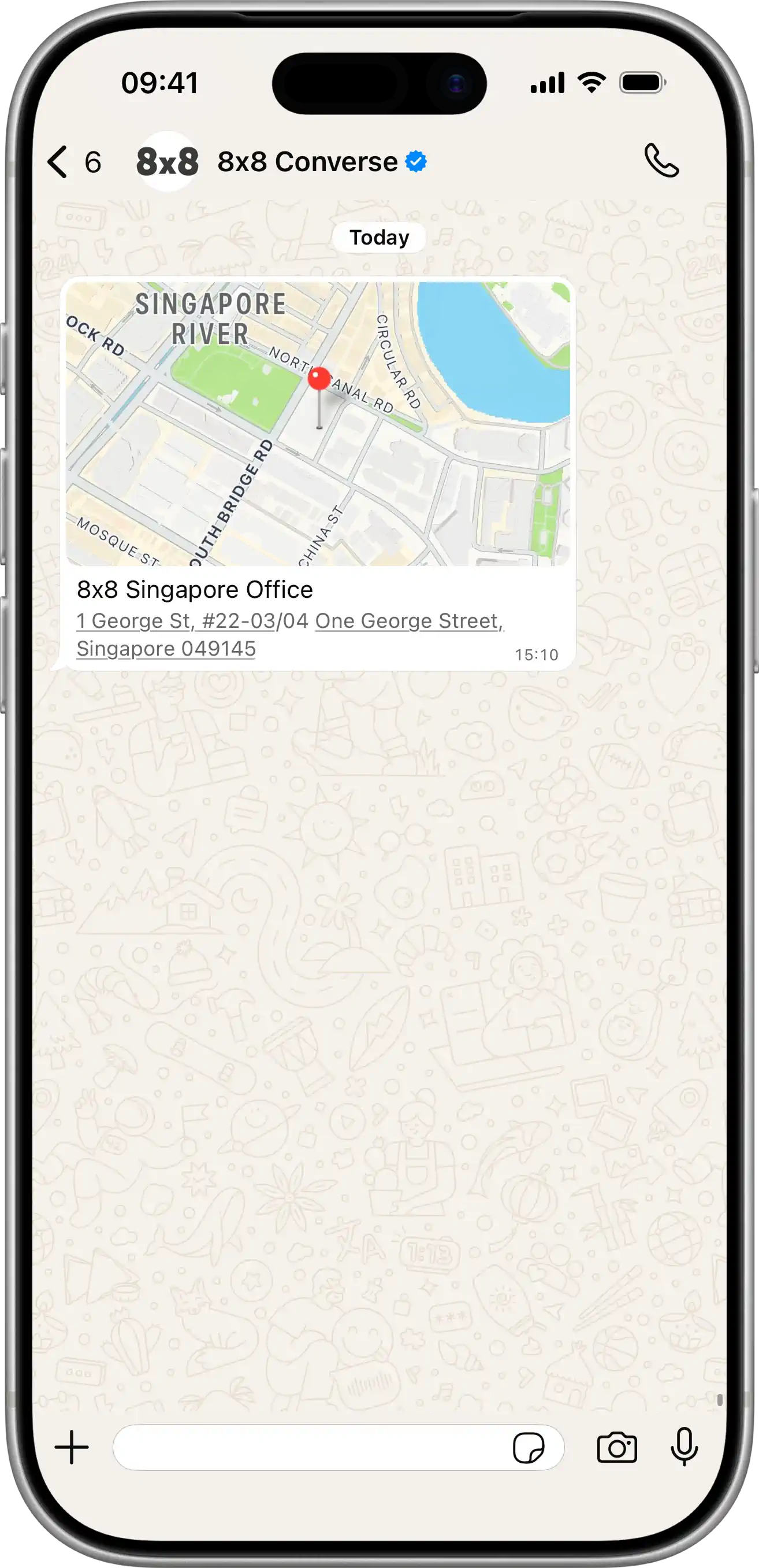 WhatsApp Location Message Example