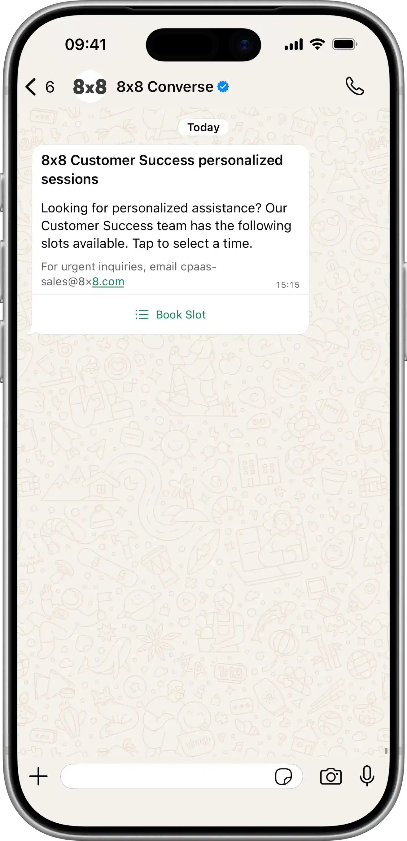 WhatsApp Interactive List Example
