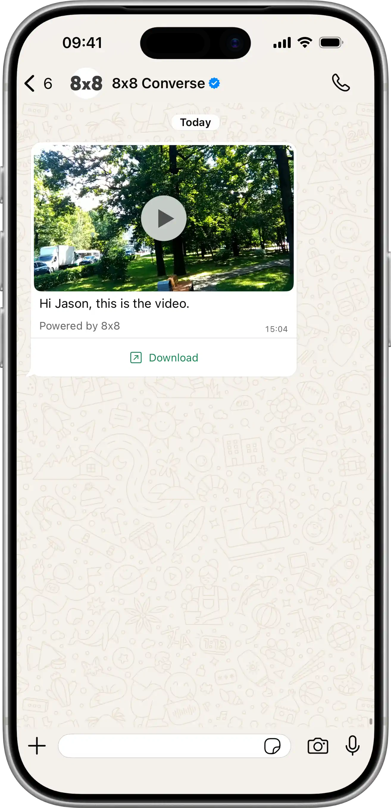 WhatsApp Video Header Template Example