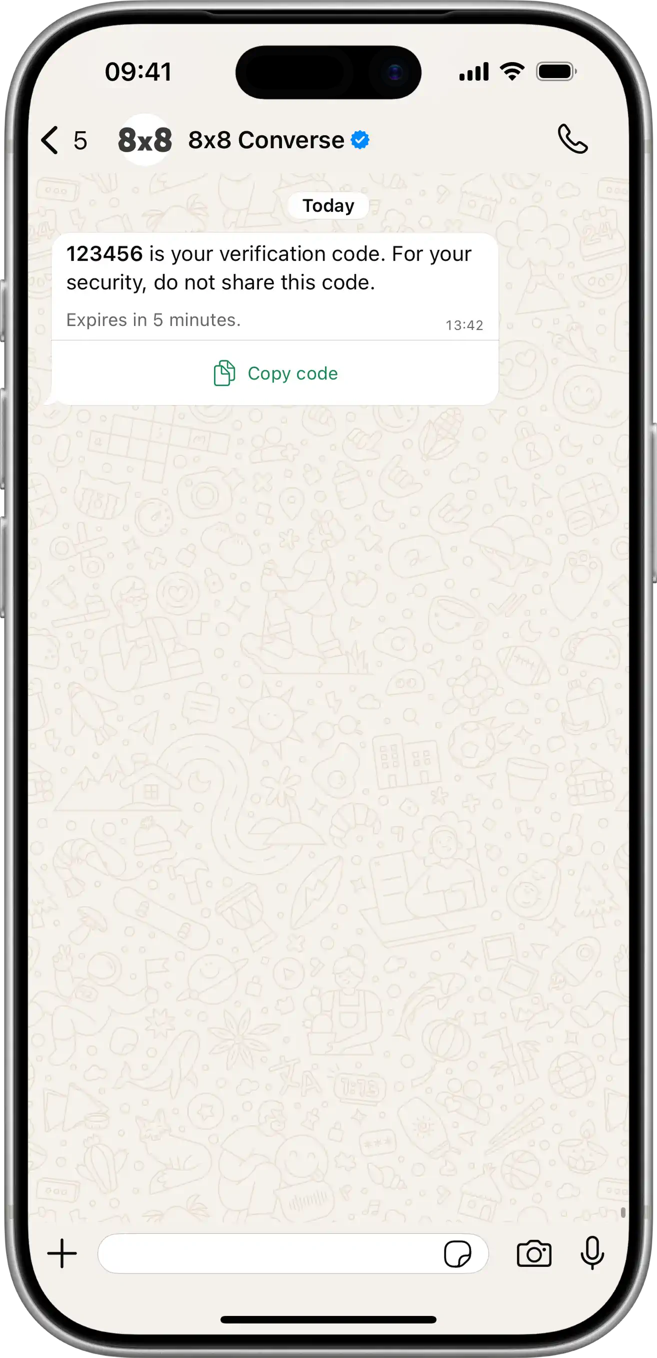 WhatsApp Authentication OTP Example