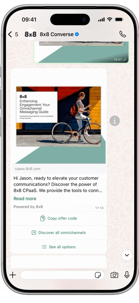 WhatsApp Button Combination Template Example