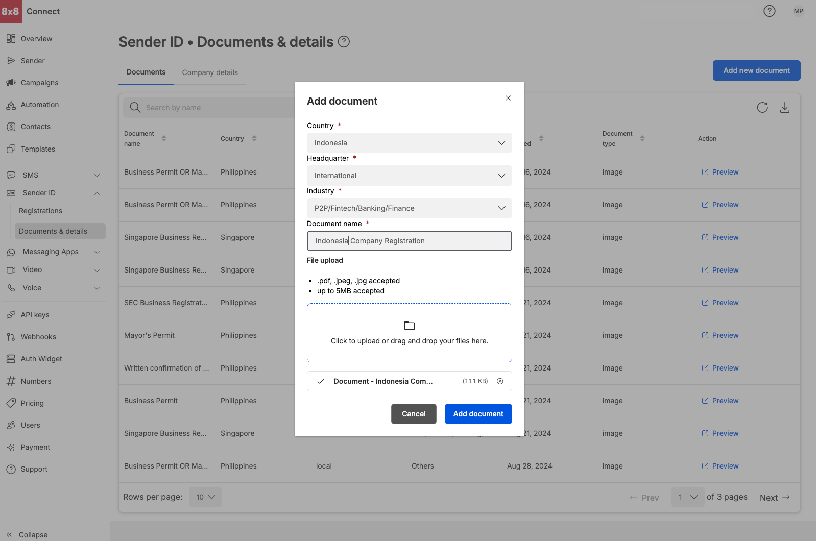 Document Details - Indonesia