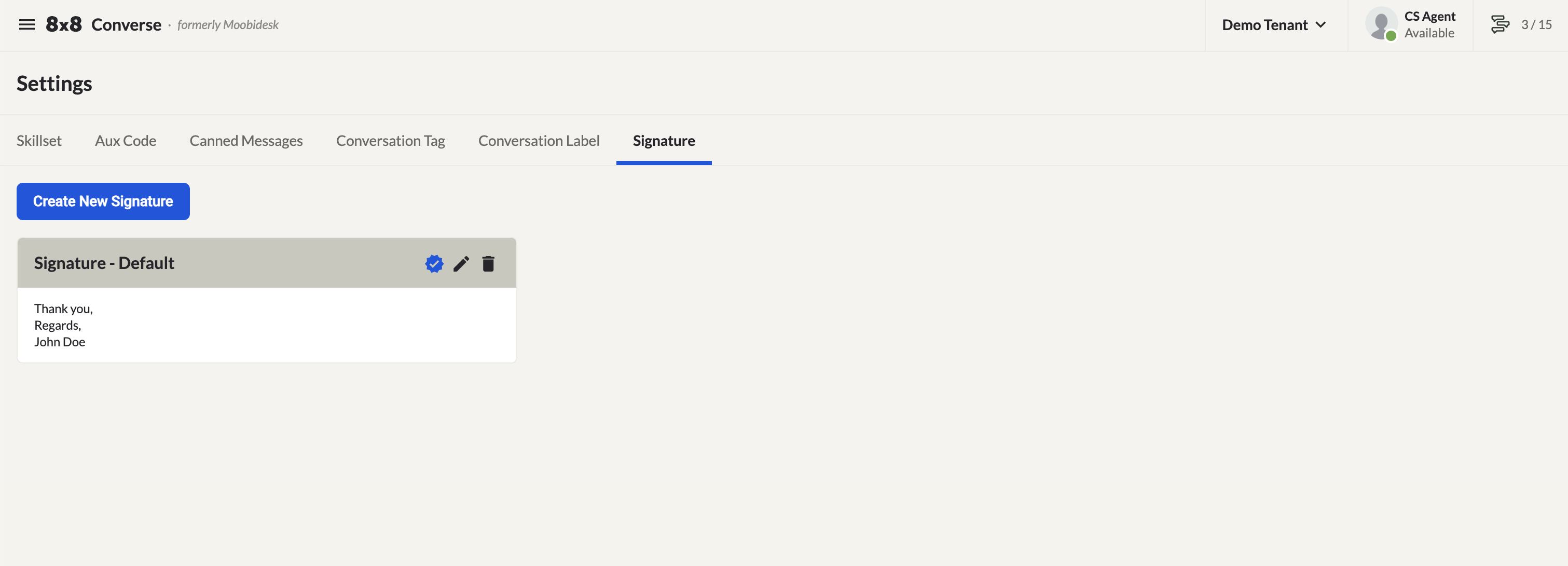 Email Signatures list