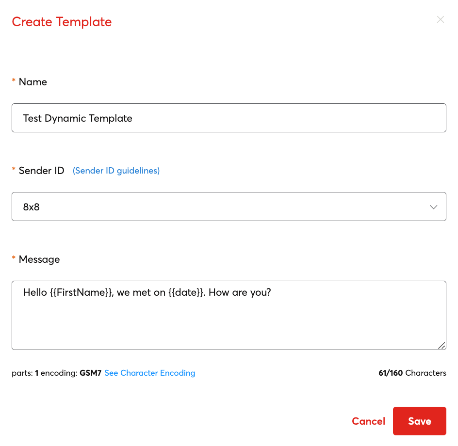 Dynamic Message Body