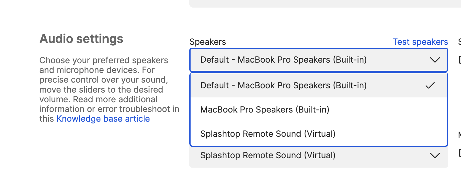 Maestro SDK Speaker Selection