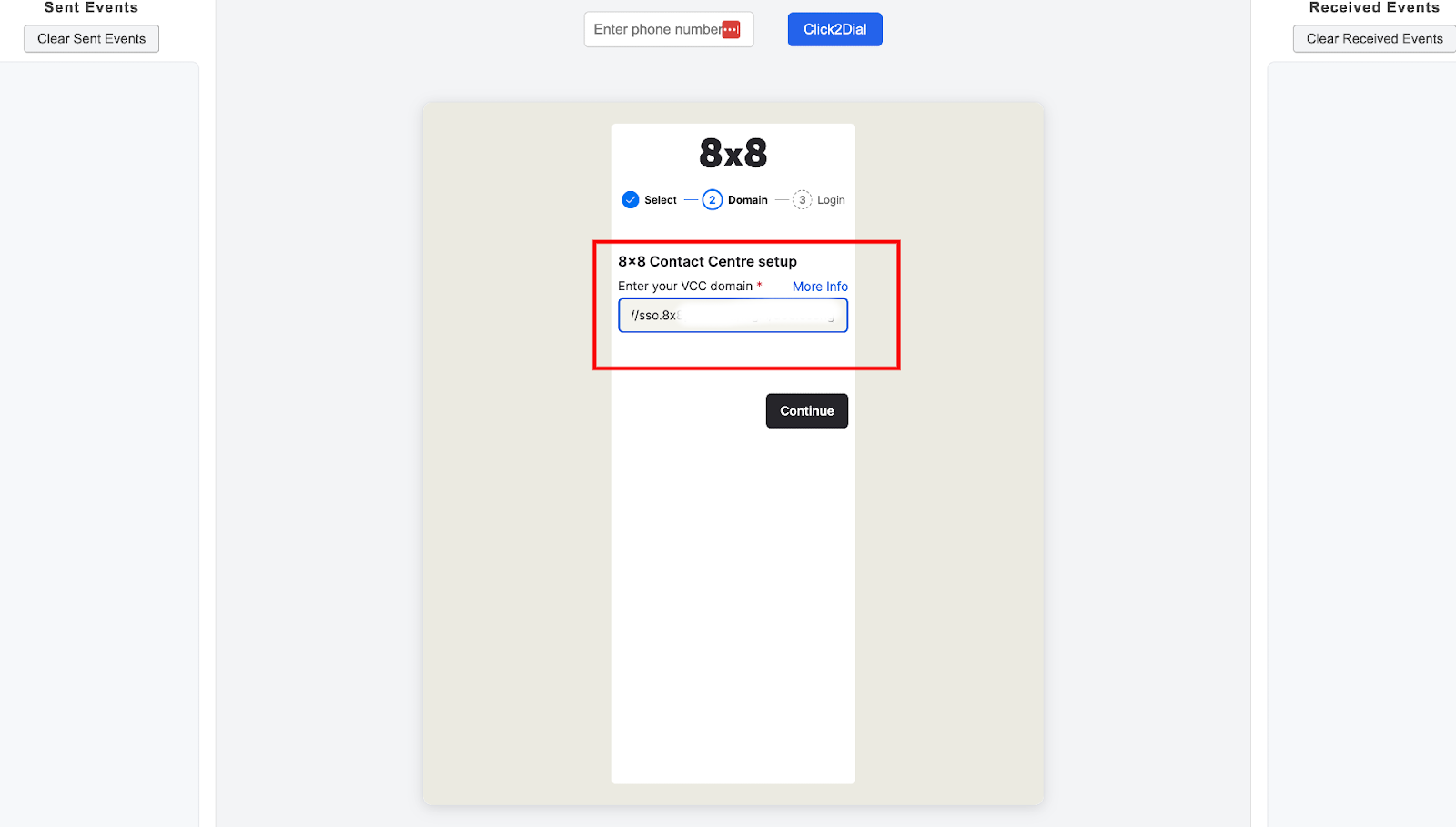 Maestro SDK VCC Domain Entry
