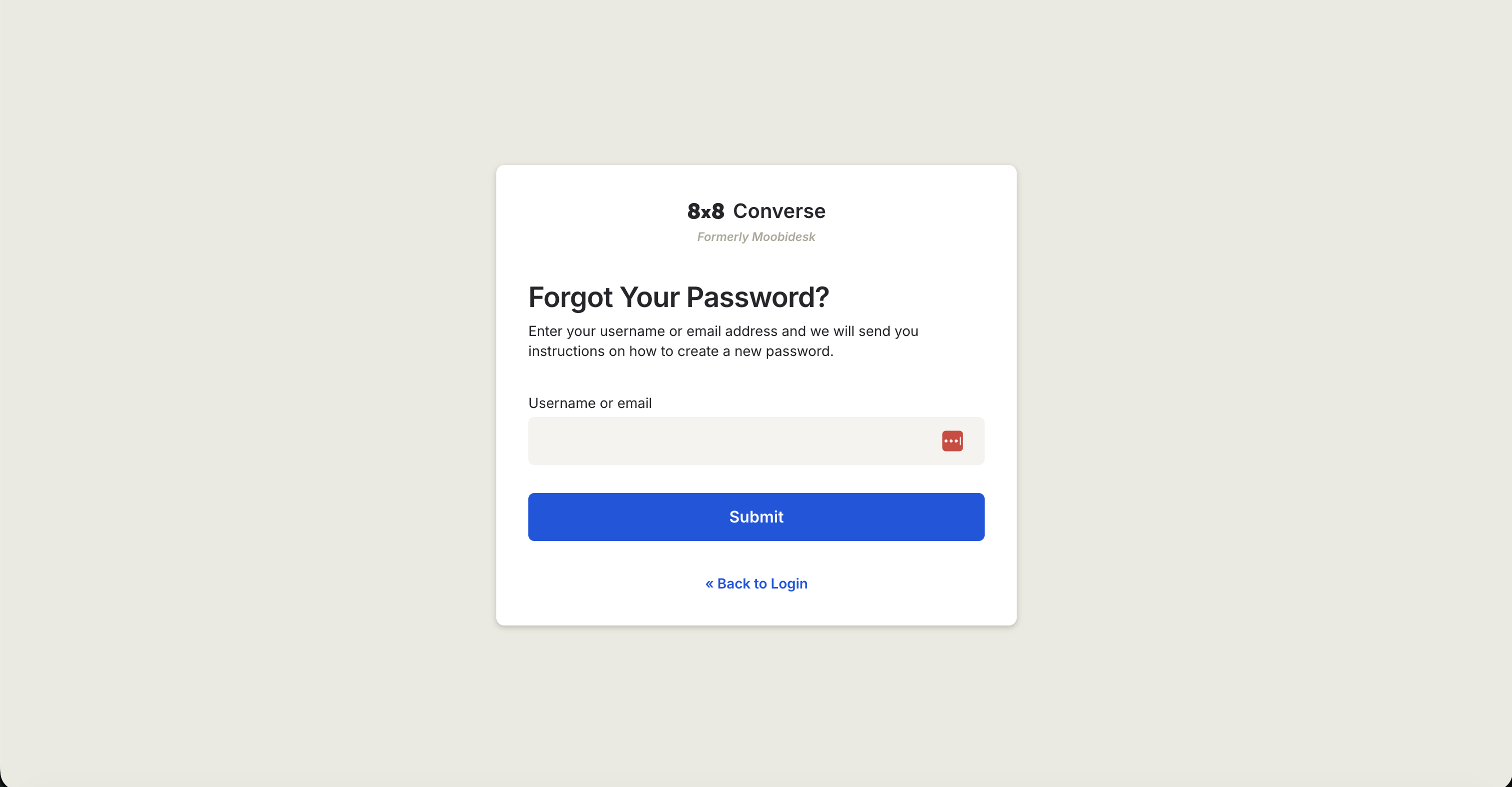 Password reset
