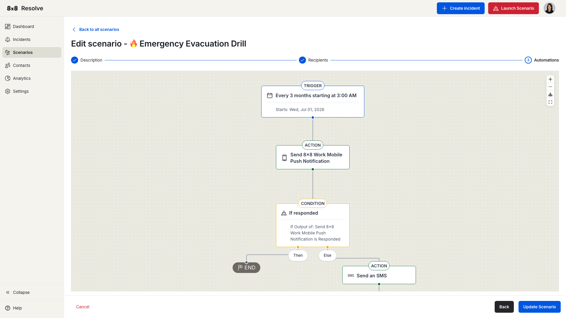 Automation workflow canvas