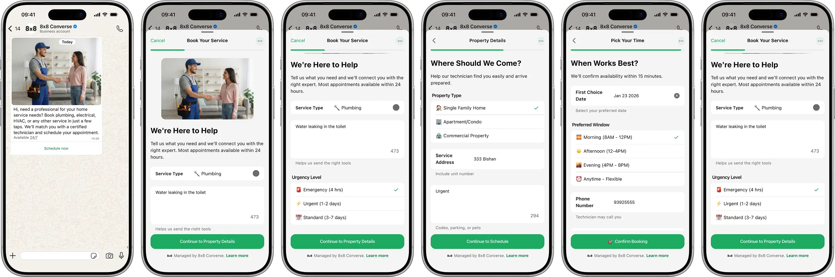 Service Appointment Booking Flow